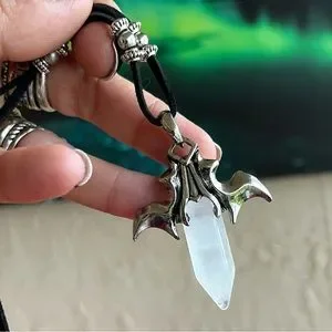 Silverskylight | Jewelry | Adjustable Black Suede Necklace Bat Vampire ...